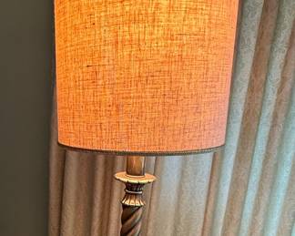 Stiffel Style Brass Twisted Column Table Lamp
