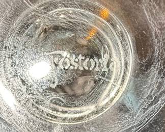 Fostoria Moonspun Platinum Rim Wine Glasses