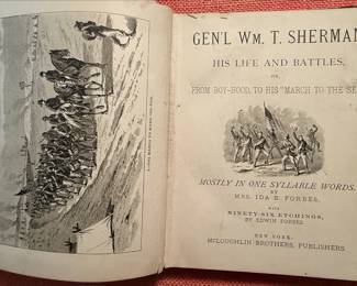 1886 General Sherman Life and Battles Book