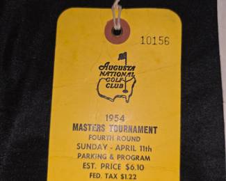 1954 Masters Tournament Ticket