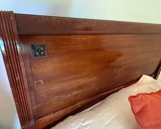 Empire Mahogany Twin Sleigh Bed Pair