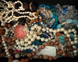 Vintage Costume Jewelry Collection in Case