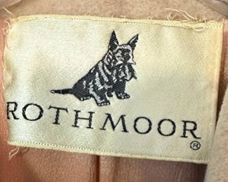 Vintage Rothmoor Wool Coat with Fur Collar