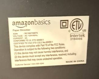 AmazonBasics 15-Sheet Cross-Cut Paper Shredder