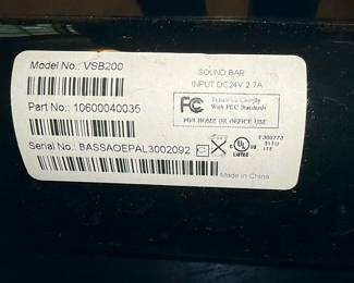 Vizio VSB200 Sound Bar