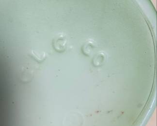 Vintage CLG Co. Green Milk Glass Bud Vase