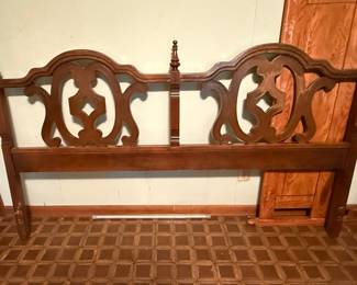 Chippendale Style Carved Mahogany Headboard