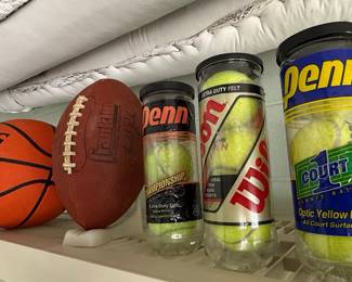 Assorted Vintage Sports Balls Collection