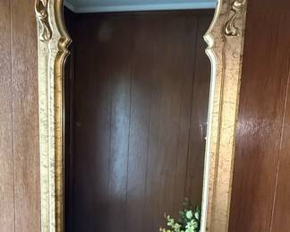 Rococo Style Giltwood Arched Wall Mirror
