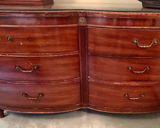Hepplewhite Style Mahogany Serpentine Dresser