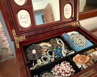 Bombay Company Mahogany Jewelry Box