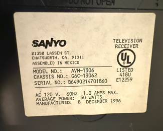 Sanyo AVM-1306 13-Inch CRT Television