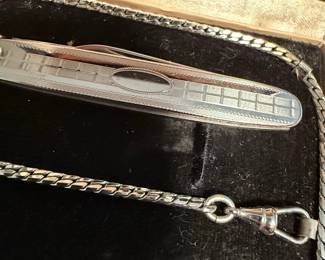 Vintage Hickok Pocket Knife and Chain Set
