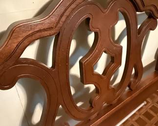 Chippendale Style Carved Mahogany Headboard