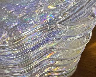 Federal Glass Yorktown Iridescent Snack Set