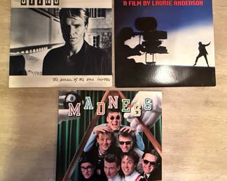 Vintage Vinyl Record Lot (Madness, Sting, Anderson)