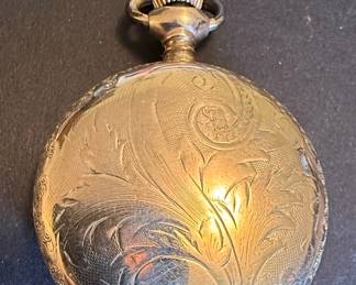 Elgin Gold Filled Engraved Pocket Watch