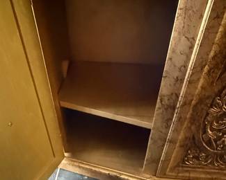 Hollywood Regency Style Gilded Carved Cabinet