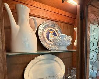 Vintage Oak China Cabinet Hutch