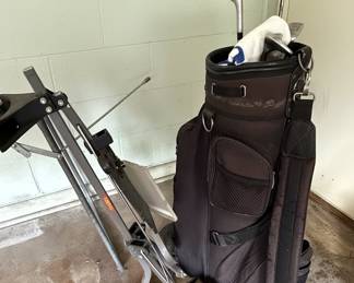Golf Bag and Cart with Wilson Levitator Wedge and Tour Select Putter