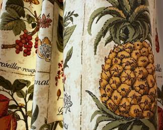 Botanical Fruit Print Curtain Panels
