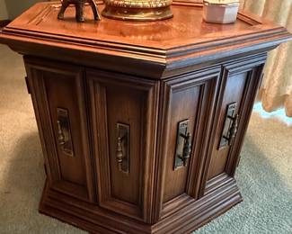 Drexel Esperanto Collection Hexagonal Storage End Table