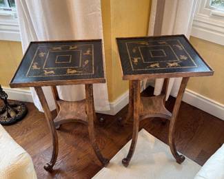 Accent Tables, Pair, 16" Sq x 28" H