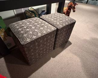 Cube Ottoman Pair 18" Square x 18" H