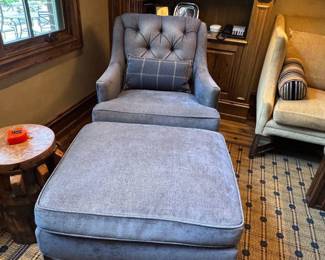 Matching Kravet Ottoman, 32" W x 26" D x 17" H