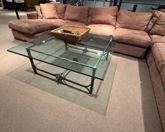 Glass Coffee Table 50" Square x 18 1/2" H