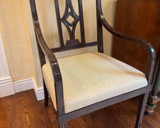 Wood Arm Chair 24" W x 21" D x 19" SH, 38 1/2" BH