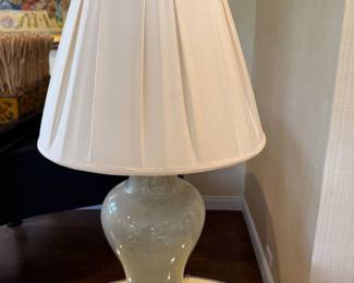 Celadon Lamp, 33" H x 17" Dia Shade