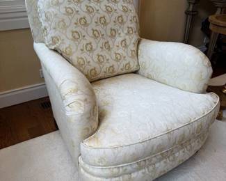 Donghia Upholstered Chair, 33" W x 39" D x 16" SH, 33" BH