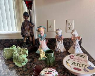 Mid-century, modern collectibles; DeLee, Cleminsons & Le Bow pottery