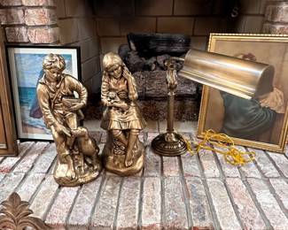 Brass bankers lamp
