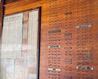 "RARE 4' × 8' Original Fort Worth Star-Telegram Chapel Slug Board – Museum-Quality Historic Display"
