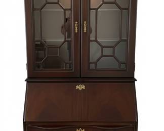 Jasper Cabinet Co. Chippendale Style Mahogany Secretary Desk
