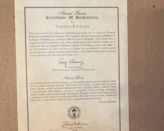 Thomas Kinkade "Mountain Chapel" Accent Print with COA