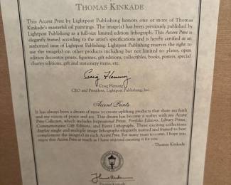 Thomas Kinkade "The Garden of Prayer" Framed Print
