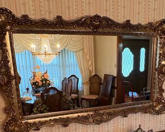 Large Ornate Rococo-Style Wall Mirror