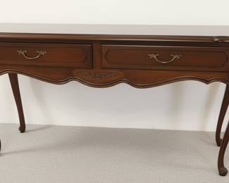 French Provincial Style Two-Drawer Console Table.