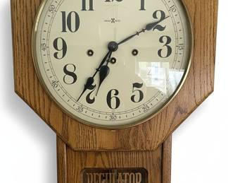 Howard Miller Octagonal Schoolhouse Regulator Wall Clock with Westminster Chimes
