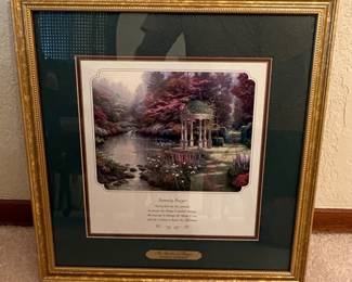 Thomas Kinkade "The Garden of Prayer" Framed Print