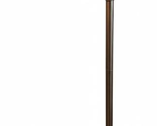 Traditional Antique Brass Swing-Arm Floor Lamp with Bell Shade
