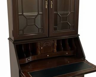 Jasper Cabinet Co. Chippendale Style Mahogany Secretary Desk