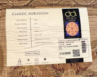 Unique Loom Classic Aubusson Round Area Rug 6‘ x 6‘(Design 2513A-FER77)