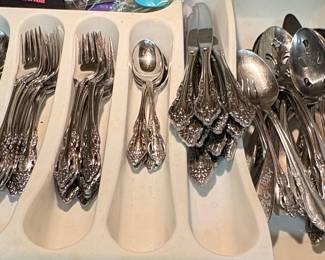 Vintage Silver-Plated Flatware Service - Rogers & Bros. Inspiration Magnolia Pattern Large Number of Pieces. Like New. Much Wrapped in Original Packing.