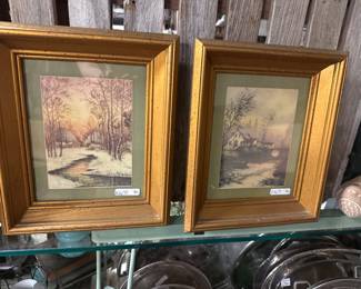 vintage framed art