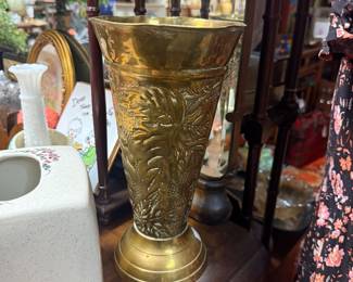 beautiful brass vase