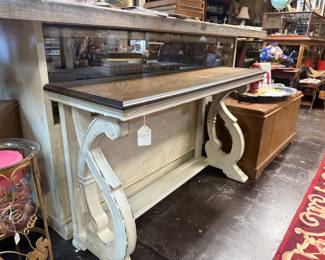 Sofa Table with distinctive s-shaped legs